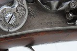 Early 1800s Antique PERKINS FLINTLOCK .45 Caliber Single Shot Belt Pistol .454 Bore Octagonal Barrel - 6 of 17