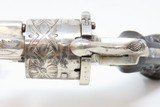 Antique ENGRAVED European PINFIRE Folding Trigger Double Action REVOLVER GUTTA PERCHA GRIPS & Inside PIPE CASE! - 10 of 21