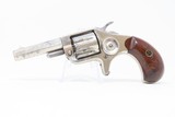 1876 Antique 7-Shot COLT NEW LINE .22 Rimfire ETCHED PANEL POCKET Revolver 1876 Manufacture with Nickel & Fire Blue Finish! - 2 of 18