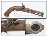 Antique ENGRAVED “Manstopper” PERCUSSION BELT Pistol Belgian Made Self-defense Pistol! - 1 of 20