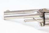 RARE Antique MERWIN & HULBERT .22 Short Version of S&W No. 1 Third Issue Nickel & Rosewood Finish 7-Shot .22! - 5 of 17