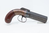 Antique MANHATTAN Six Barrel BAR HAMMER Percussion PEPPERBOX Revolver ANTEBELLUM Production Revolver from Norwich, Conn. - 14 of 17