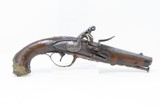 EUROPEAN Antique ENGRAVED and CARVED .54 Caliber FLINTLOCK Pocket Pistol With BESTIAL MASK Pommel Cap! - 2 of 16