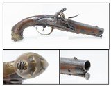 EUROPEAN Antique ENGRAVED and CARVED .54 Caliber FLINTLOCK Pocket Pistol With BESTIAL MASK Pommel Cap! - 1 of 16