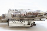 Antique VERO MONTENEGRO 11mm GASSER Revolver in NICKEL & BONE, Engraved An Eye-Catching Sidearm from Montenegro! - 11 of 16