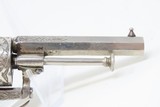Antique ENGRAVED, NICKEL, IVORY European PINFIRE REVOLVER 5.5mm “EL” With Period Purse Holster & Folding Trigger! - 19 of 19