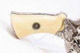 Antique ENGRAVED, NICKEL, IVORY European PINFIRE REVOLVER 5.5mm “EL” With Period Purse Holster & Folding Trigger! - 4 of 19