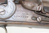 1800s British Antique LOWNDES .69 Caliber FLINTLOCK Military Service Pistol Original Flintlock, Large Single Shot Pistol! - 6 of 19