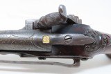 ORNATE, DOG’S HEAD, Carved & INLAID Spanish MIQUELET Percussion PISTOL Stylish 1820s Pistol with GOLDEN Maker’s Mark! - 10 of 19