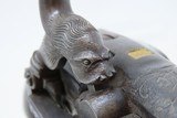 ORNATE, DOG’S HEAD, Carved & INLAID Spanish MIQUELET Percussion PISTOL Stylish 1820s Pistol with GOLDEN Maker’s Mark! - 7 of 19