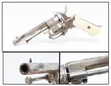 Antique ENGRAVED & IVORY European PINFIRE Folding Trigger REVOLVER 7.65mm Engraved 7.65mm Sidearm with IVORY GRIPS! - 1 of 18