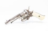 Antique ENGRAVED & IVORY European PINFIRE Folding Trigger REVOLVER 7.65mm Engraved 7.65mm Sidearm with IVORY GRIPS! - 2 of 18