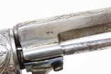 Antique ENGRAVED & IVORY European PINFIRE Folding Trigger REVOLVER 7.65mm Engraved 7.65mm Sidearm with IVORY GRIPS! - 13 of 18