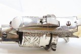 Antique ENGRAVED & IVORY European PINFIRE Folding Trigger REVOLVER 7.65mm Engraved 7.65mm Sidearm with IVORY GRIPS! - 11 of 18