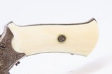 Antique ENGRAVED & IVORY European PINFIRE Folding Trigger REVOLVER 7.65mm Engraved 7.65mm Sidearm with IVORY GRIPS! - 3 of 18