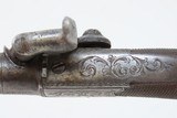 CASED BRACE of Antique CLARK of CAMBRIDGE, ENGLAND Folding Trigger Pistols
ENGRAVED Mid-19th Century SCREW BARREL Self Defense Pistols - 12 of 25