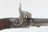 CASED BRACE of Antique CLARK of CAMBRIDGE, ENGLAND Folding Trigger Pistols
ENGRAVED Mid-19th Century SCREW BARREL Self Defense Pistols - 8 of 25