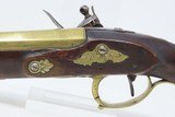 .75 Cal Antique BRASS BARREL Manstopper FLINTLOCK Pistol from LIEGE 1800s Impressive 19th Century Sidearm! - 15 of 16