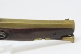 .75 Cal Antique BRASS BARREL Manstopper FLINTLOCK Pistol from LIEGE 1800s Impressive 19th Century Sidearm! - 5 of 16