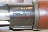 1942 WORLD WAR II US Remington M1903A3.30-06 Springfield BOLT Rifle C&R Made in 1942 with FLAMING BOMB Marked Barrel! - 12 of 19