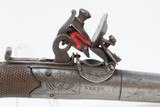 Antique ENGLISH Engraved CALVERTS of LEEDS .50 Cal. FLINTLOCK Pocket Pistol Early 19th Century YORKSHIRE Made with Pre-1813 PROOF MARKS - 16 of 17