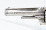 SCARCE 7-SHOT .22 Antique DERINGER Pocket Revolver Engraved NICKEL Ivory Made by Henry Deringer’s Great Grandson with IVORY GRIPS! - 5 of 17