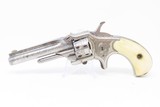 SCARCE 7-SHOT .22 Antique DERINGER Pocket Revolver Engraved NICKEL Ivory Made by Henry Deringer’s Great Grandson with IVORY GRIPS! - 2 of 17