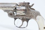 Engraved, NICKEL & PEARL SMITH & WESSON .32 S&W Top Break REVOLVER C&R ENGRAVED Turn of the Century .32 S&W with PEARL GRIPS! - 4 of 18