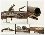 18th Century FRENCH Antique FLINTLOCK Pistol 1700s France, Maker Marked & Signed!