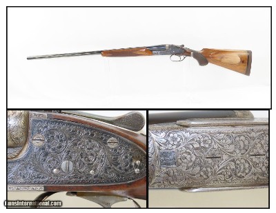 Engraved, Carved PHEASANT Stock FRANCOTTE Sidelock 20 Gauge SxS Shotgun Gorgeous Double Barrel 20 Gauge Shotgun!