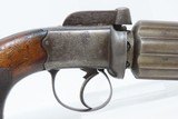 MASSIVE .49 Caliber PEPPERBOX by NOCK of LONDON Engraved 6-Shot Antique Pistol Impressive & Intimidating! - 18 of 19