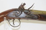 .54 Cal. BRITISH Antique PHILLIPS of LONDON Flintlock NAVAL/MILITARY Pistol Circa 1813 BRASS BARRELED Pistol! - 3 of 15