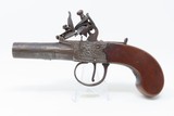 Antique ENGLISH Engraved WILLIAM CHANCE .45 Caliber FLINTLOCK Pocket Pistol Early 19th Century LONDON Made with Post-1813 PROOF MARKS - 2 of 18