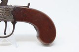 Antique ENGLISH Engraved WILLIAM CHANCE .45 Caliber FLINTLOCK Pocket Pistol Early 19th Century LONDON Made with Post-1813 PROOF MARKS - 3 of 18