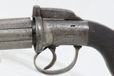 ENGRAVED Antique IMPROVED PATENT LONDON 4-Shot PEPPERBOX Percussion Pistol RARE 1850s 4-Shot Revolver in .36 Caliber - 4 of 17