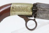 Engraved J.R. COOPER’S Patent BRITISH Antique Percussion PEPPERBOX Revolver 1850s 6-Shot UNDERHAMMER Revolver - 15 of 16