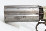 Engraved J.R. COOPER’S Patent BRITISH Antique Percussion PEPPERBOX Revolver 1850s 6-Shot UNDERHAMMER Revolver - 5 of 16