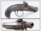 Nice J.E. EVANS Antique PHILADELPHIA DERINGER .35 Caliber Percussion PISTOL “PEANUT SIZED” Philadelphia Deringer Pistol! - 1 of 16