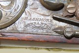 1800s BRITISH Antique BRASS BARRELED FLINTLOCK BLUNDERBUSS Ashmore London “LONDON” Marked Barrel & “ASHMORE” Lock! - 6 of 20