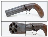 Antique Unmarked .36 Cal. POCKET SIZED 6-Shot Percussion PEPPERBOX Pistol 1850s RIVERBOAT GAMBLER Self Defense Pistol - 1 of 15
