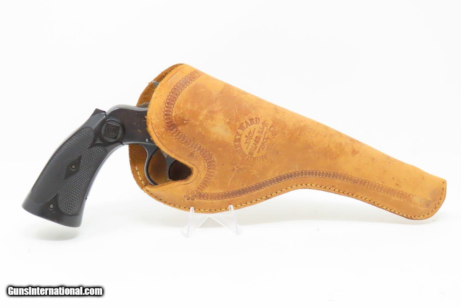 FINE H&R Top Break .38 S&W REVOLVER & MONTGOMERY WARD HOLSTER C&R With