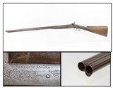 ENGLISH Antique WILLIAM MOORE Double Barrel SxS 11 GAUGE PERCUSSION Shotgun Nicely Engraved 11 Gauge English Made Shotgun - 1 of 20