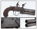 Antique MILES “Tap Action” DOUBLE BARREL Over-Under FLINTLOCK POCKET Pistol ENGLISH Made LATE 1700S to EARLY 1800s! - 1 of 17