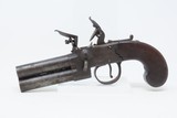 Antique MILES “Tap Action” DOUBLE BARREL Over-Under FLINTLOCK POCKET Pistol ENGLISH Made LATE 1700S to EARLY 1800s! - 2 of 17