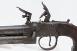 Antique MILES “Tap Action” DOUBLE BARREL Over-Under FLINTLOCK POCKET Pistol ENGLISH Made LATE 1700S to EARLY 1800s! - 4 of 17