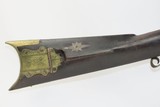 Rare ROCHESTER NEW YORK Antique J.&J. MILLER MULE EAR Percussion LONG RIFLE c1840s NY Long Rifle, Octagonal Barrel, Patch Box .40 Caliber - 3 of 18