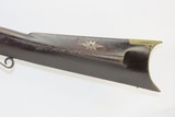 Rare ROCHESTER NEW YORK Antique J.&J. MILLER MULE EAR Percussion LONG RIFLE c1840s NY Long Rifle, Octagonal Barrel, Patch Box .40 Caliber - 14 of 18