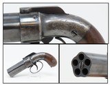 c1850 Antique PEPPERBOX Revolver 5-Shot .30 Caliber Percussion Pistol Early Type of Revolver! Engraved - 1 of 12