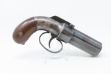 c1850 Antique PEPPERBOX Revolver 5-Shot .30 Caliber Percussion Pistol Early Type of Revolver! Engraved - 9 of 12