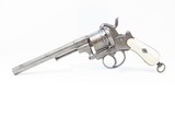 1870s Antique IVORY, INLAYS 9mm PINFIRE Double Action REVOLVER Belgium Mid-19th European Sidearm with IVORY GRIPS! - 17 of 19